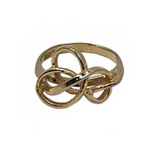 Vintage Aurora Jewelry Co. 18K HGE Gold Knot Ring - Signed - Size 5.5 - 5.75